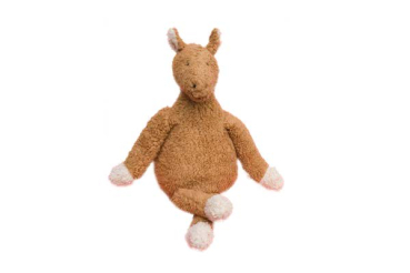 Esel Sitztier braun-beige