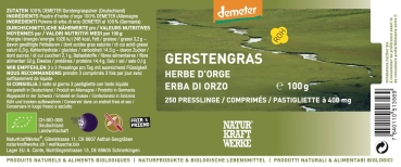 NEU: Gerstengras Presslinge, BIO